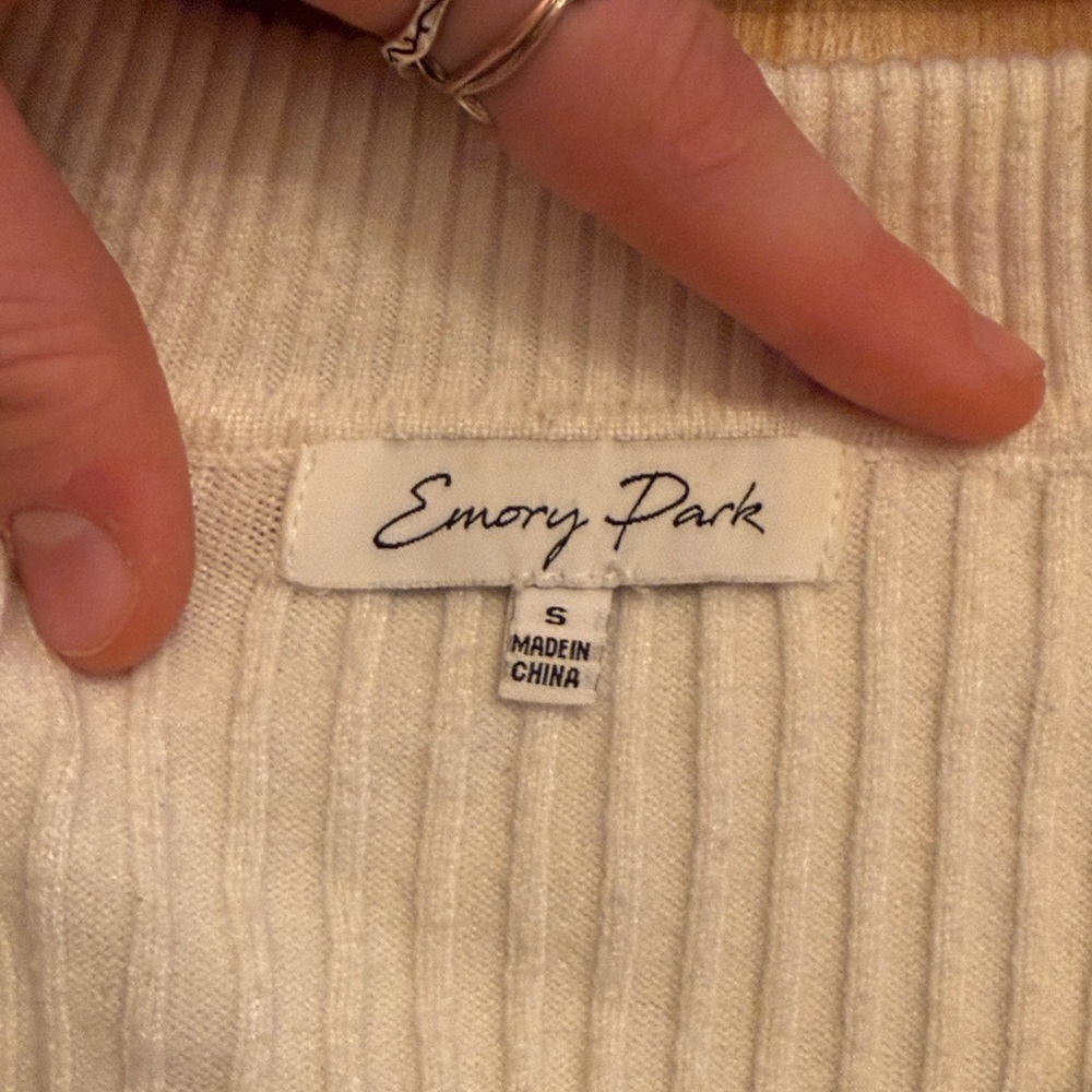 Emory Park Ivory Ribbed Knit Top - Picture 2 of 5